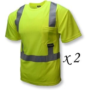 2 Radians ST11-2PGS Birdseye Mesh Hi-Vis Type R Class 2 Shirts - 2X